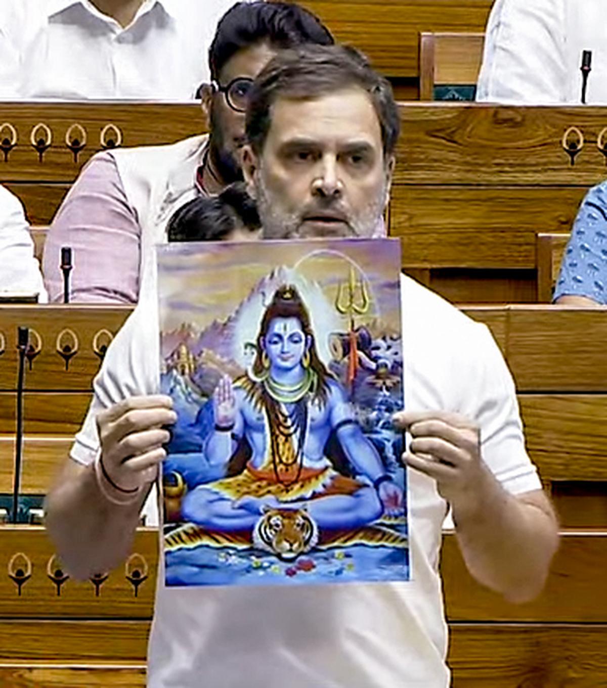 Leader of Opposition in the Lok Sabha Rahul Gandhi speaks in the House during the ongoing Parliament session, in New Delhi on July 1, 2024. Leader of Opposition in the Lok Sabha Rahul Gandhi speaks in the House during the ongoing Parliament session, in New Delhi on July 1, 2024.