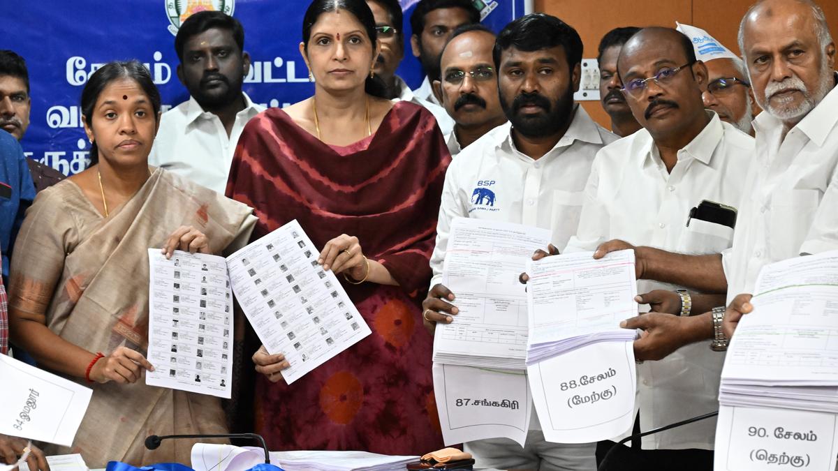 Salem has 29.99 lakh voters, and Namakkal has 14.54 lakh voters in final electoral roll