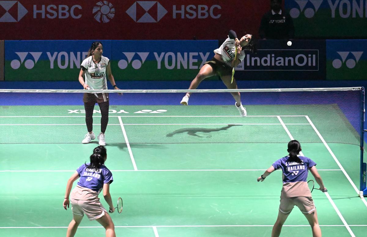 Treesa Jolly-Gayatri Gopichand duo beat Ornnicha Jongsathapornparn & Sukitta Suwachai of Thailand. Treesa Jolly-Gayatri Gopichand duo beat Ornnicha Jongsathapornparn & Sukitta Suwachai of Thailand.