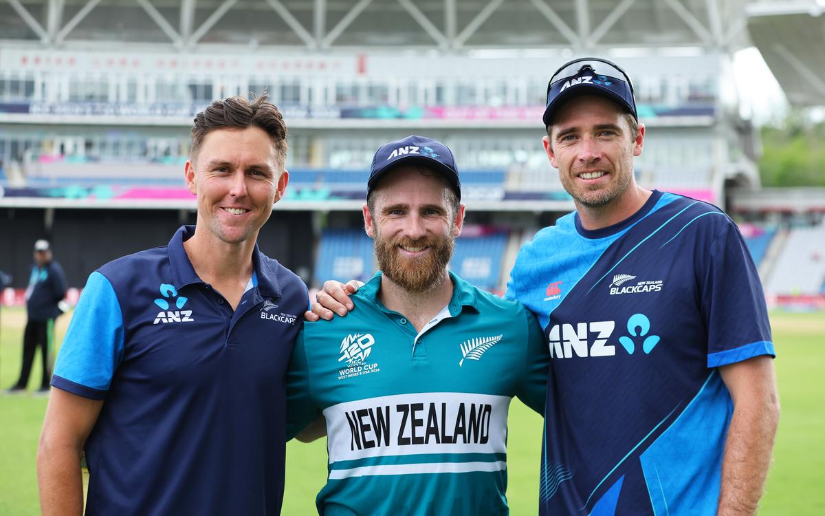 Kane Williamson, Trent Boult and Tim Southee.