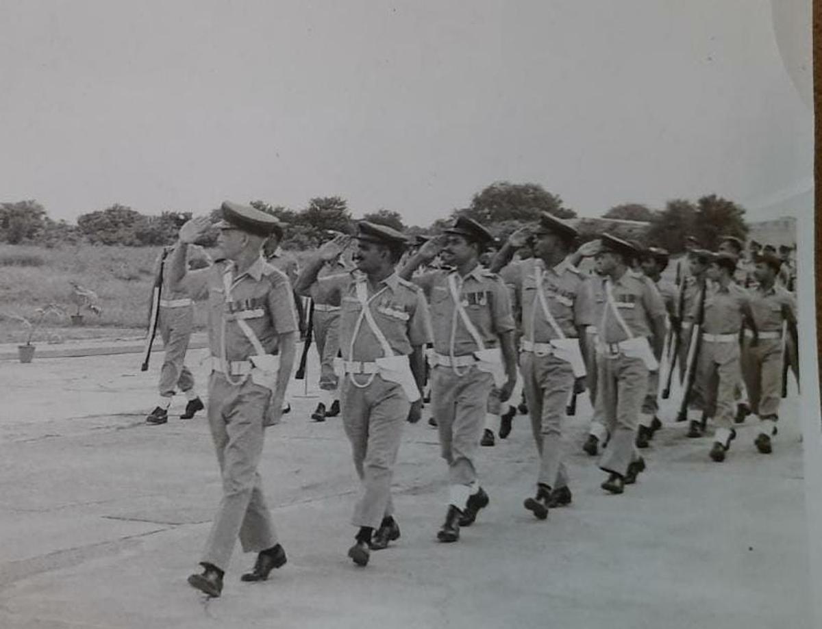 Air Marshal Pv Iyer Leading a Parade in His Heydays