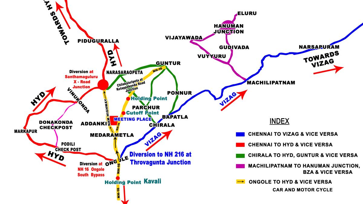 Traffic on NH-16 to be diverted for Jagan Mohan Reddy’s Siddham meeting in Bapatla on March 10