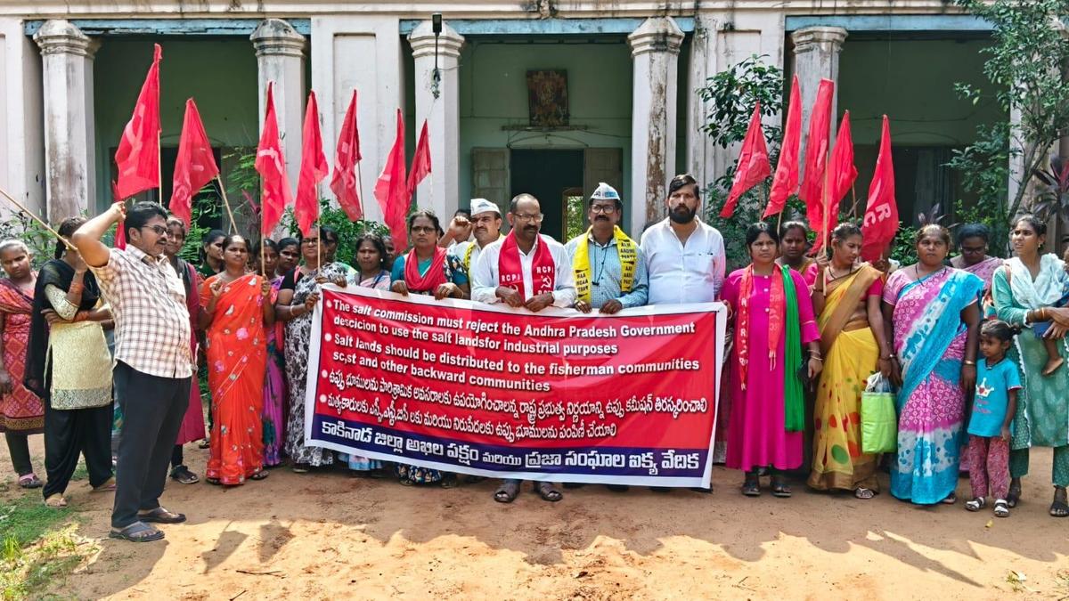 Local communities oppose decision to transfer Salt Commission’s land to A.P. Maritime Board in Kakinada