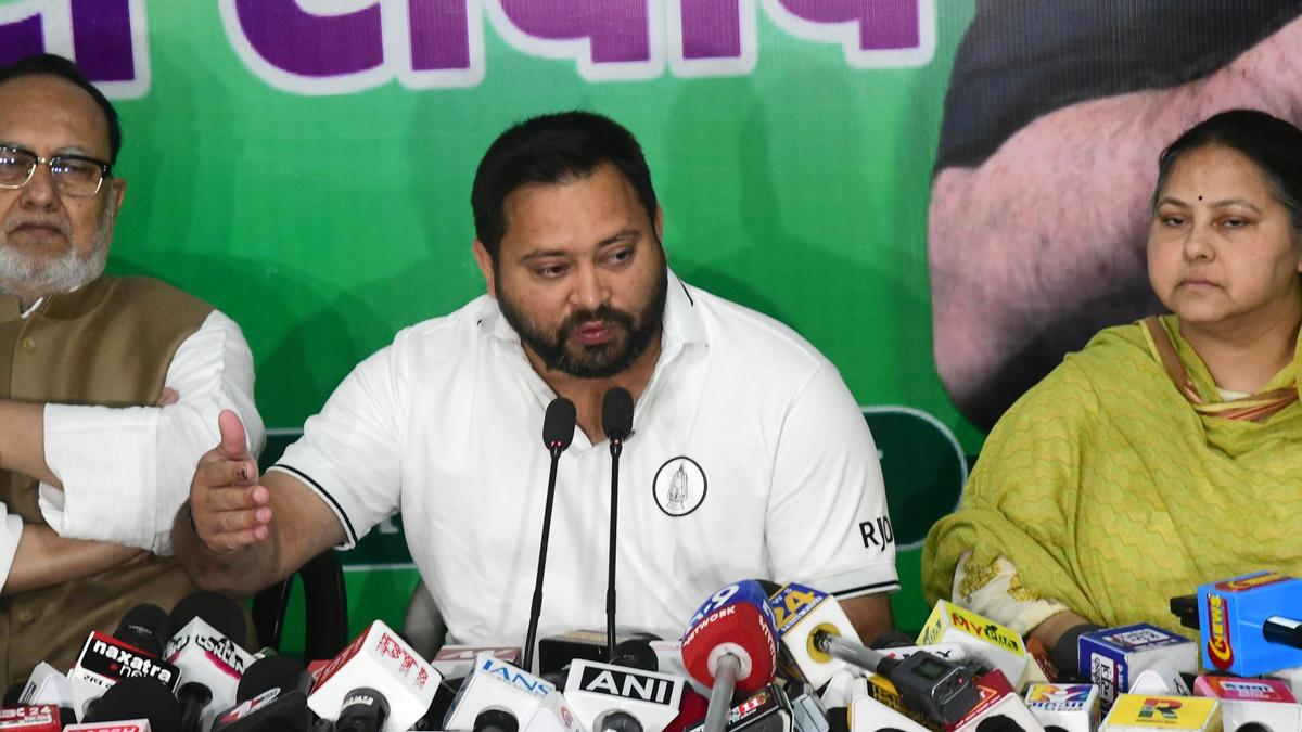 Tejashwi Yadav Questions Exit Polls Amid Bihar Elections - Article illustration from The Hindu