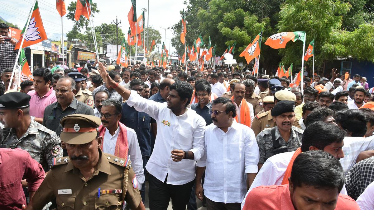 DMK has given up the rights of farmers in row over Mullaperiyar reservoir with Kerala, charges BJP leader Annamalai in Theni