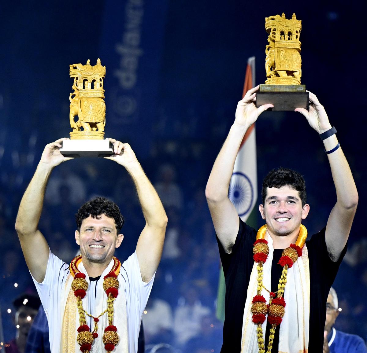 Triumphant: Barrientos & Kittay claimed the doubles title.