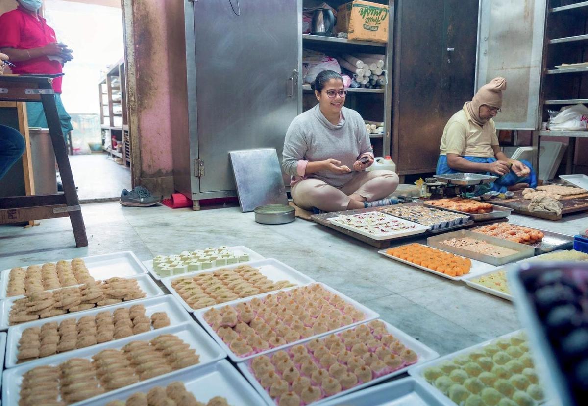 Lahana Ghosh at their shop Jugal Sweet shop