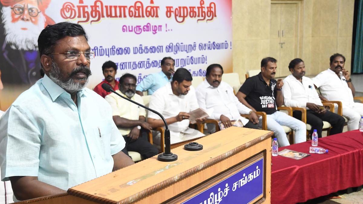 Sanatana Dharma is threat to democracy: Thirumavalavan