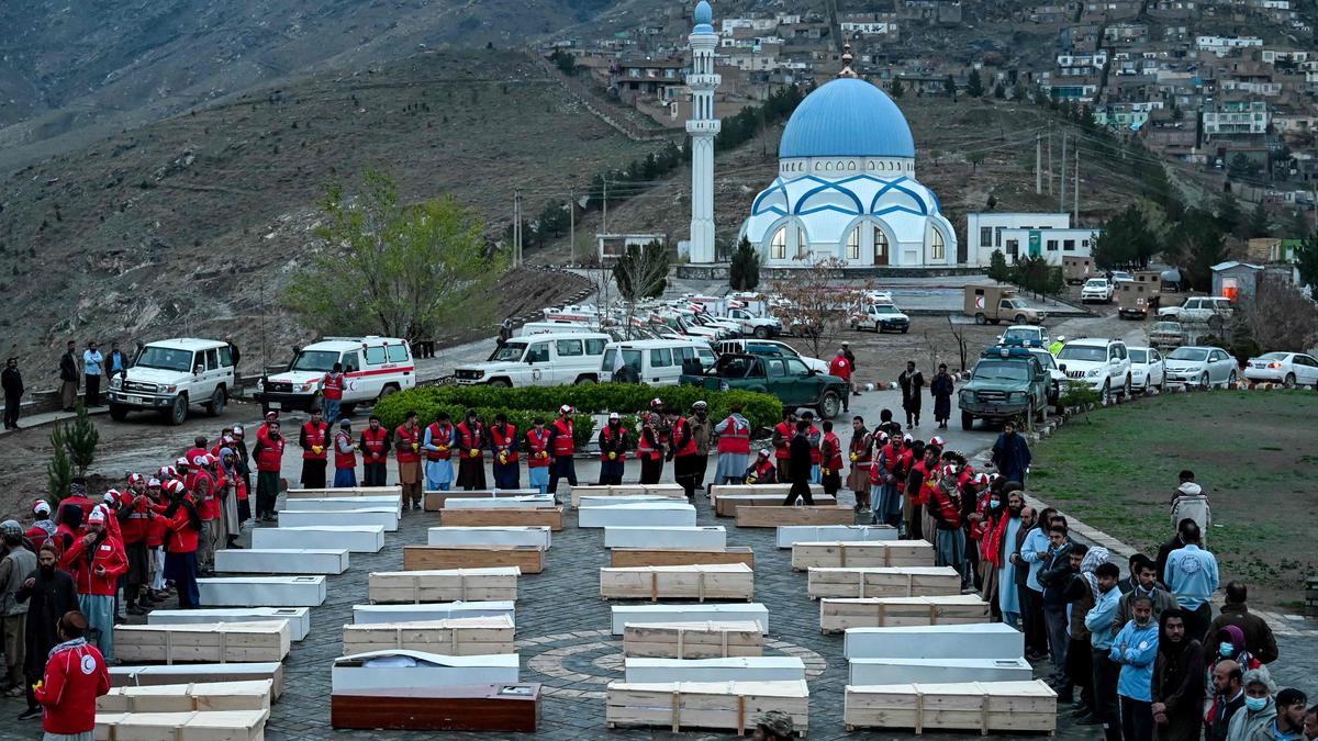 Mass funeral held in Kabul for victims of strike on hospital that Afghanistan blames on Pakistan