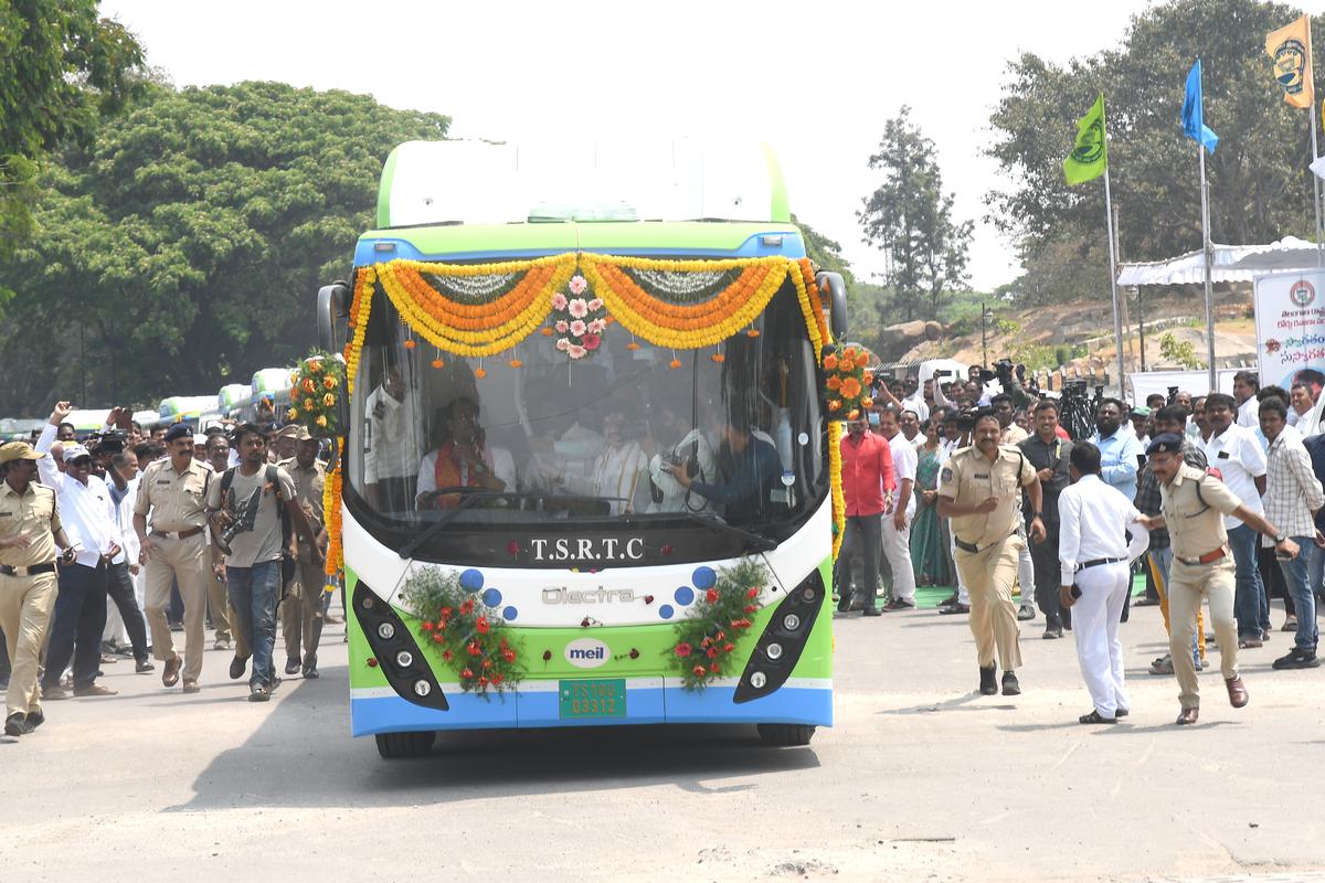 Telangana State Adds 22 Electric Buses to TSRTC Fleet for Sustainable ...