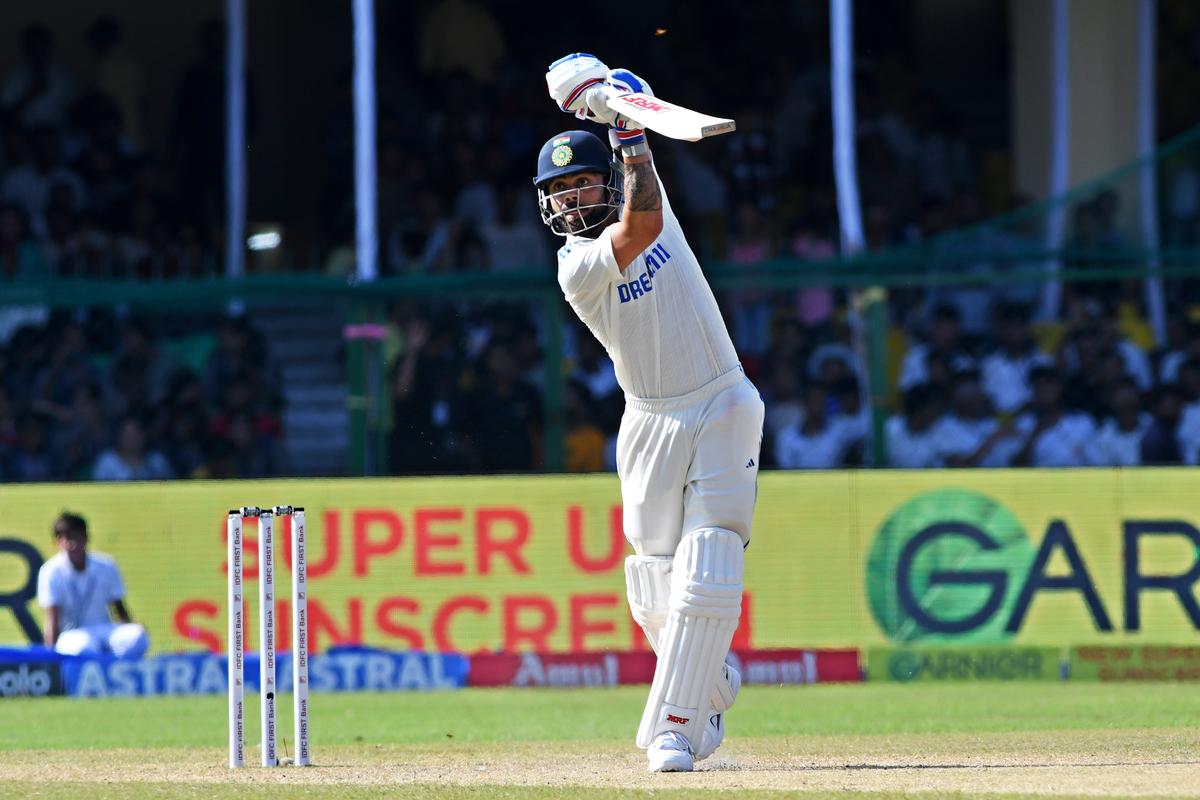 Virat Kohli in action on day 4 of the second Test against Bangladesh in Kanpur on September 30, 2024.