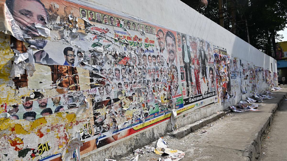 Coimbatore Corporation begins removing illegal posters plastered across the city