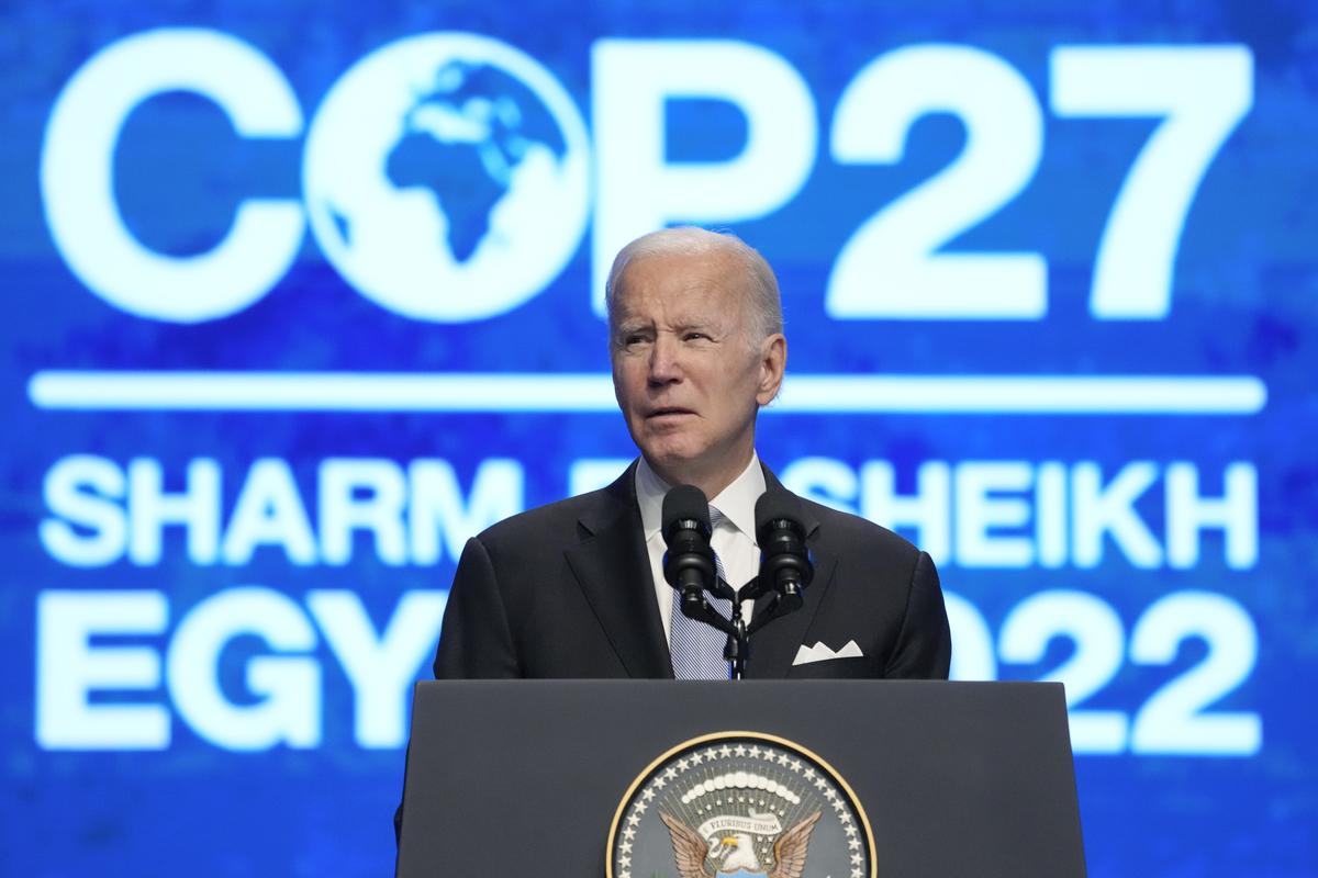 COP 27 summit | Biden calls for commitment to climate targets against backdrop of Ukraine war