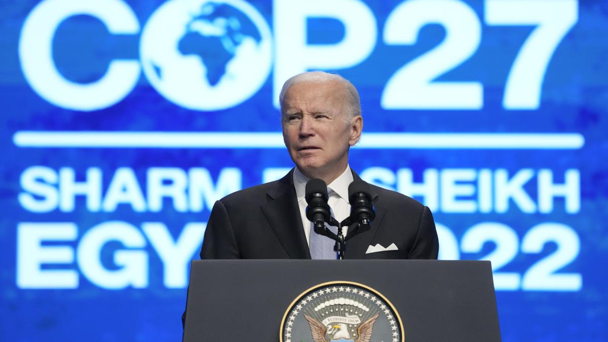 COP 27 summit | Biden calls for commitment to climate targets against backdrop of Ukraine war