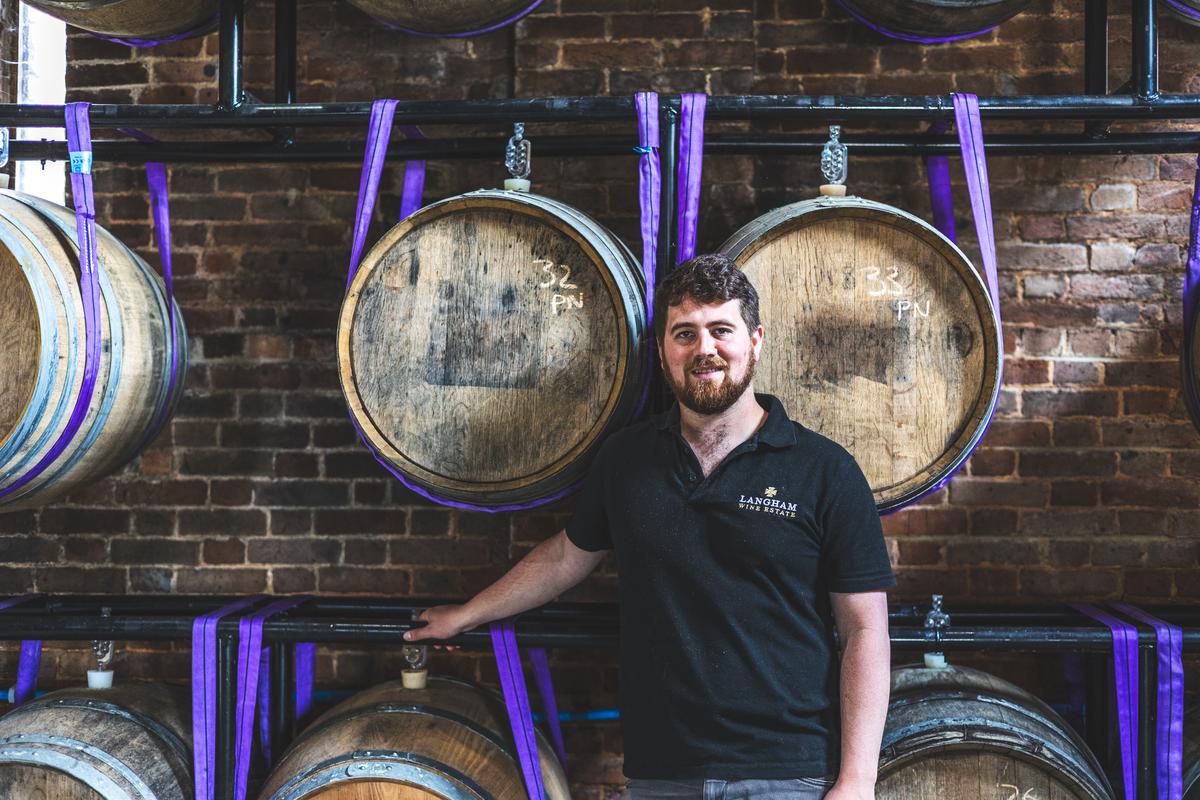 Head Winemaker Tommy Grimshaw in the winery