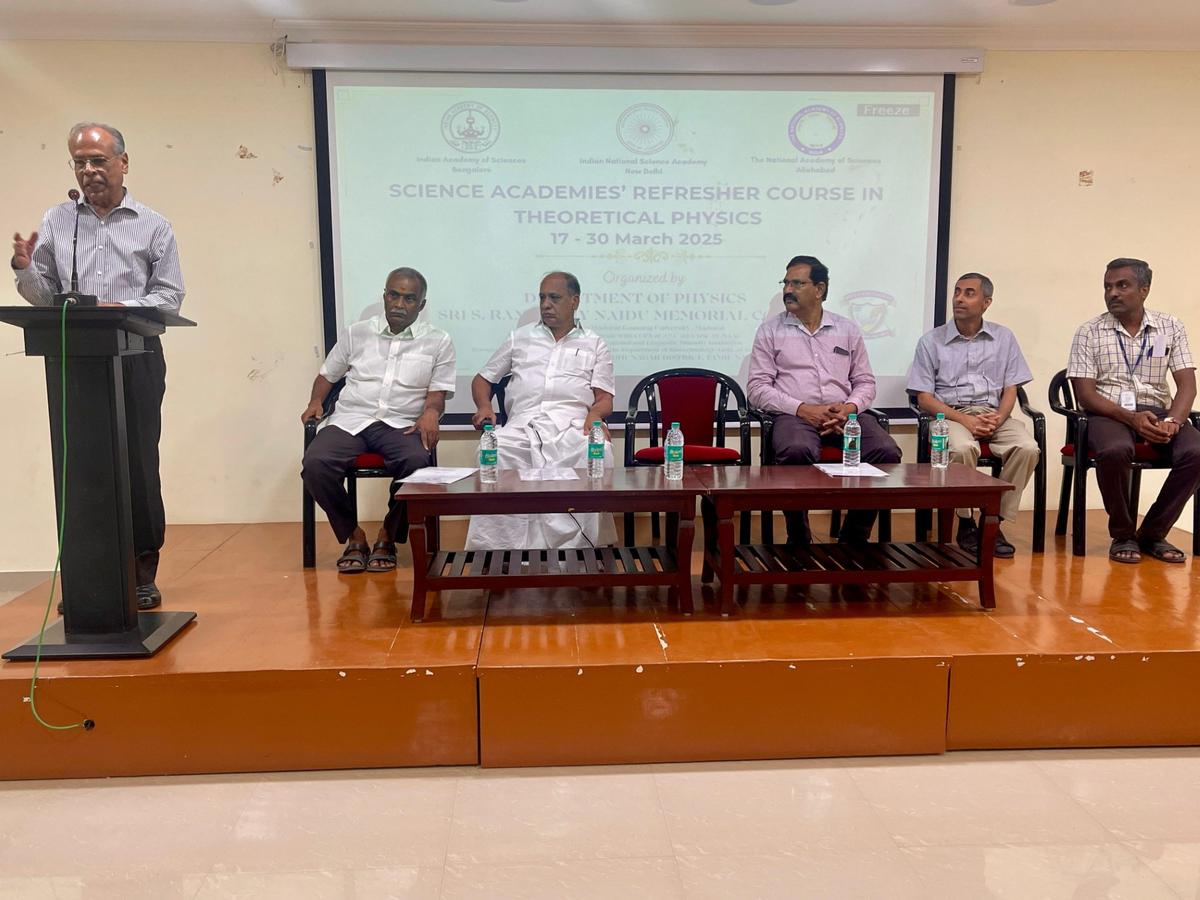 Refresher course in Theoretical Physics in progress at Sri S. Ramasamy Naidu Memorial College, Sattur. Refresher course in Theoretical Physics in progress at Sri S. Ramasamy Naidu Memorial College, Sattur.