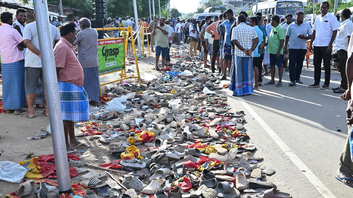 Karur stampede: Body of TVK cadre brought to Salem