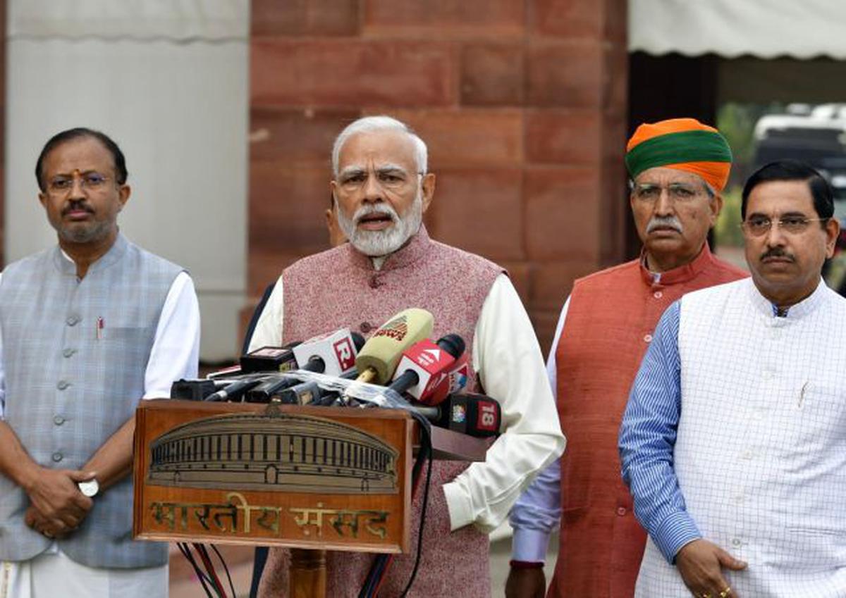 PM addressing the media ahead of the Winter Session.