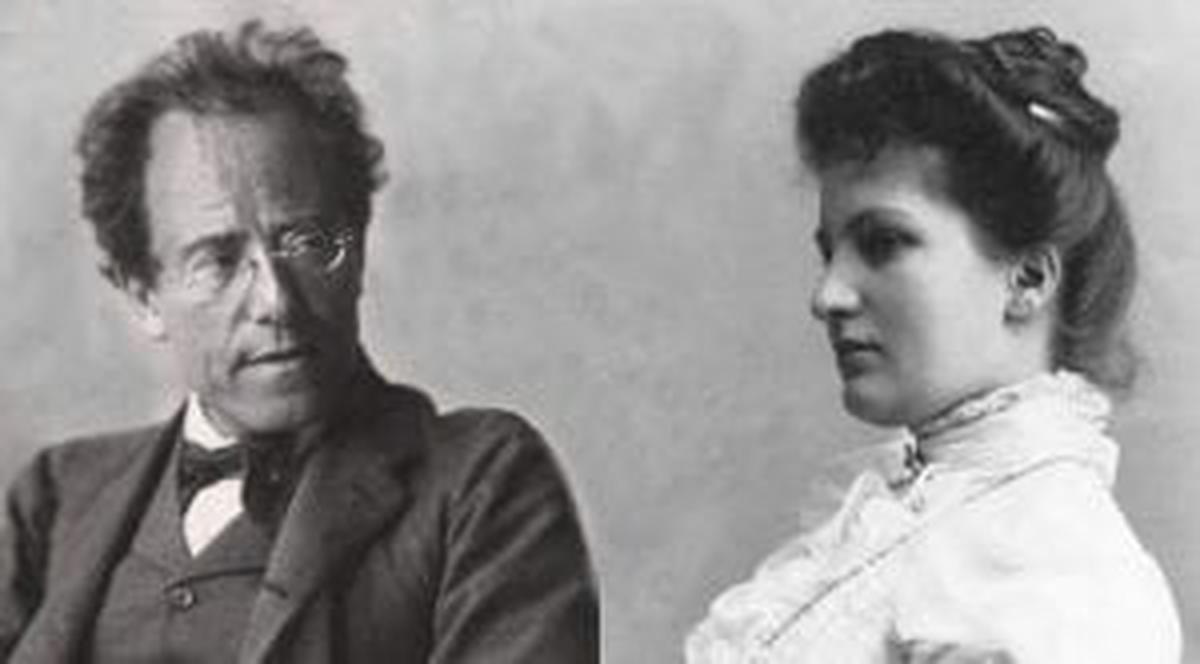 Austrian composer Gustav Mahler and his wife Alma, who was also a composer and author.  