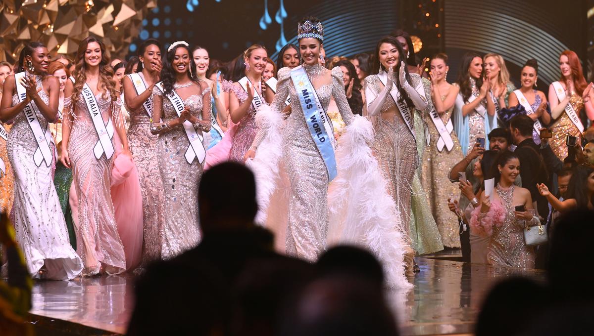 Miss Thailand Opal Suchata Chuangsri crowned Miss World 2025 at the 72nd edition of the Miss World pageant on Saturday at the HITEX Exhibition Centre in Hyderabad, Telangana. The winner was crowned by Miss World 2024 Krystyna Pyszková . Miss Thailand Opal Suchata Chuangsri crowned Miss World 2025 at the 72nd edition of the Miss World pageant on Saturday at the HITEX Exhibition Centre in Hyderabad, Telangana. The winner was crowned by Miss World 2024 Krystyna Pyszková .