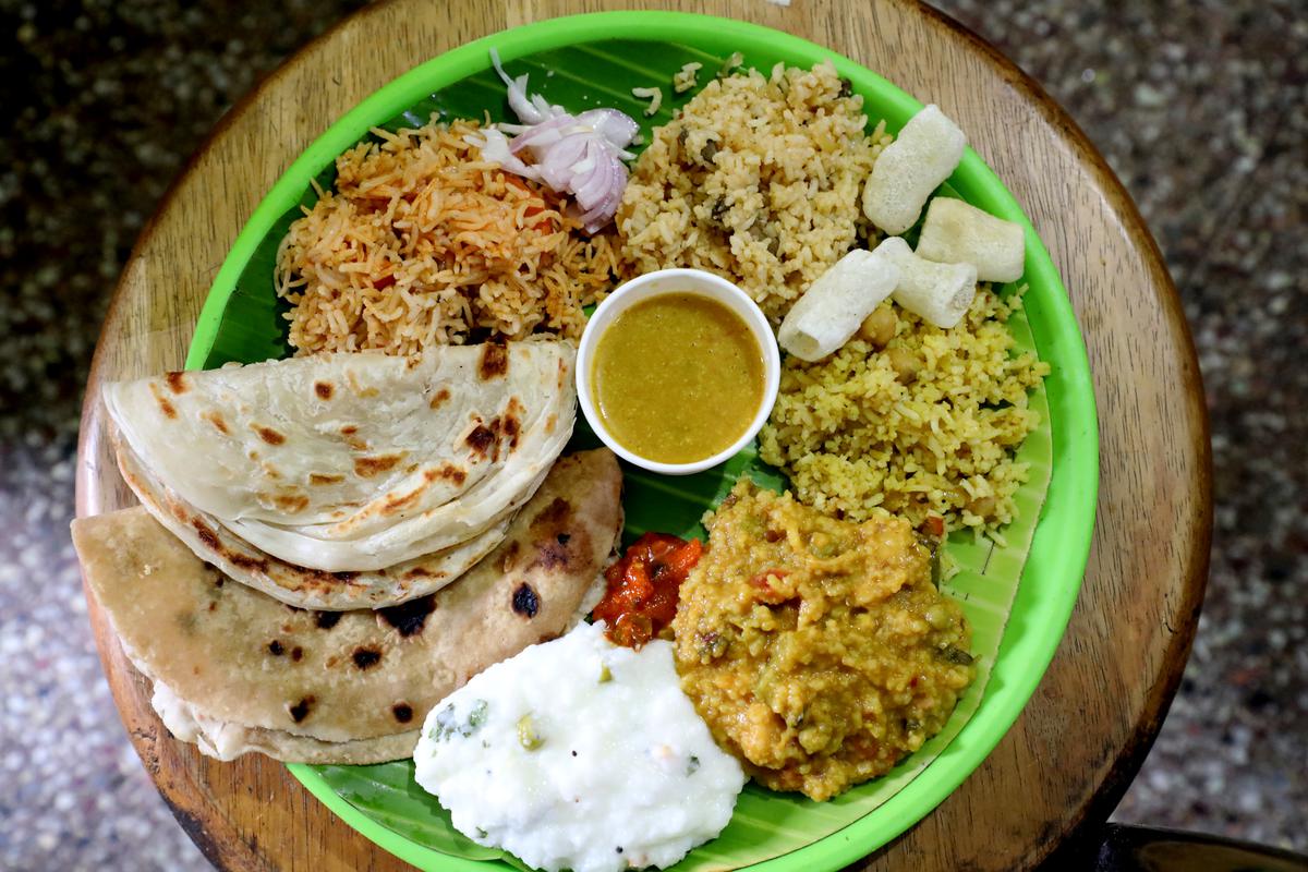Variety rice served at Bommi Mess, T.Nagar 