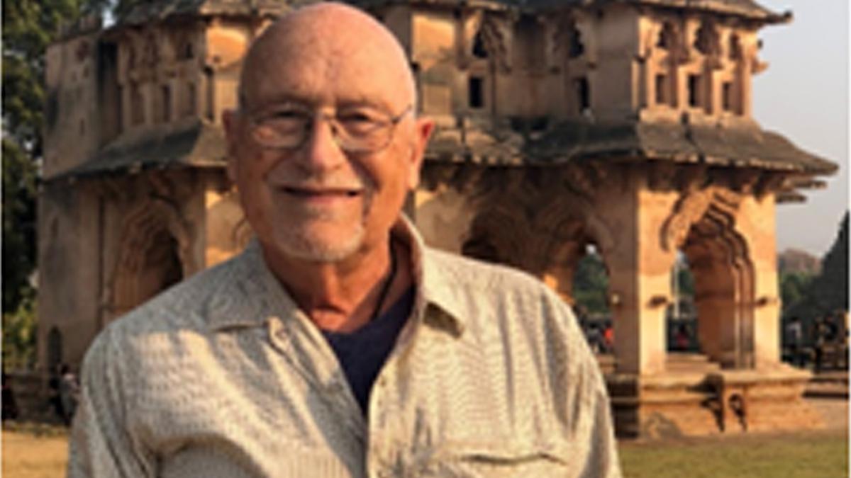 Ashes of John Merwin Fritz, a London-based archaeologist, immersed in the Tungabhadra waters at Hampi
