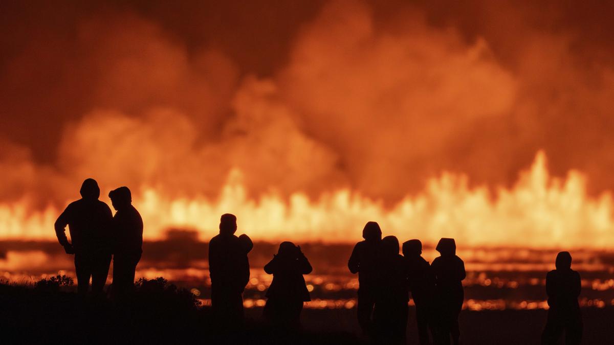 Iceland volcano erupts again but spares the nearby town of Grindavik for now