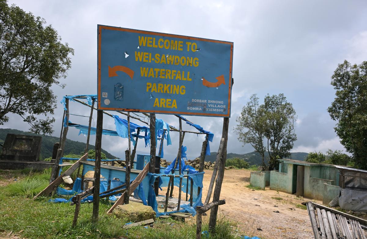 An empty parking area of the Weisawdong waterfalls. Raja’s body was discovered in a ditch in the area. 