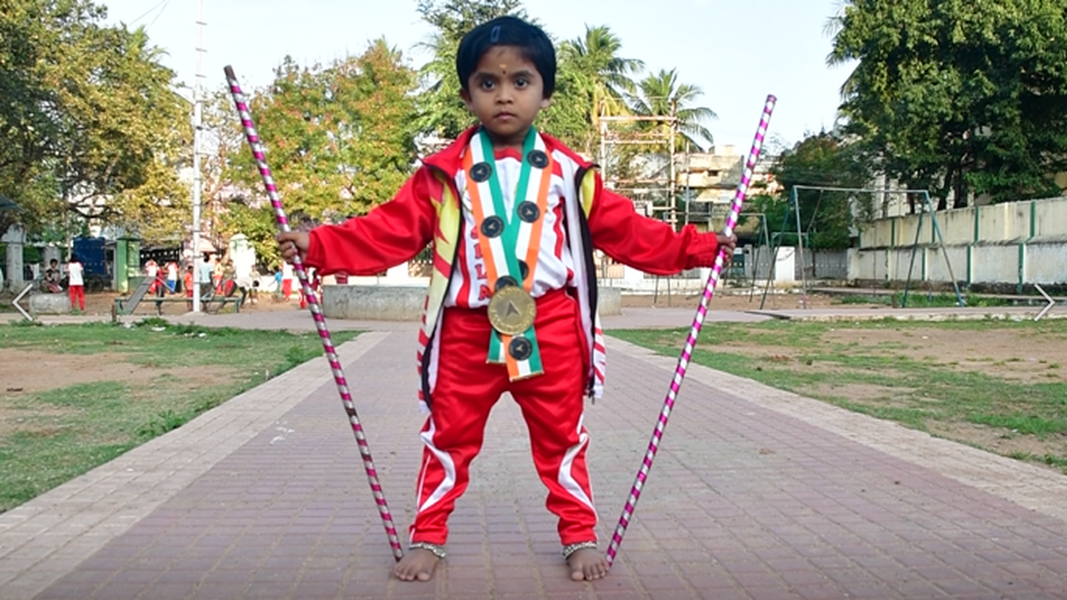 Youngest Silambam artiste from Vellore The Hindu