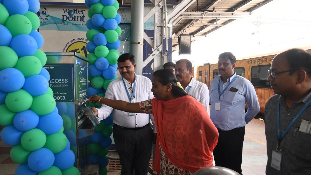 Water dispensers, mobile phone charging kiosks opened in Madurai junction