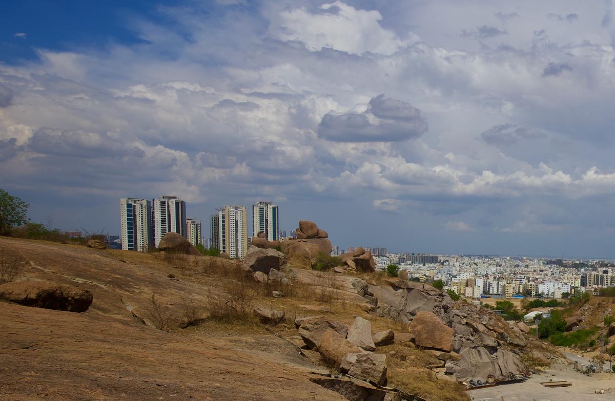 Hyderabad verliest zijn rotslandschap door snelle verstedelijking 