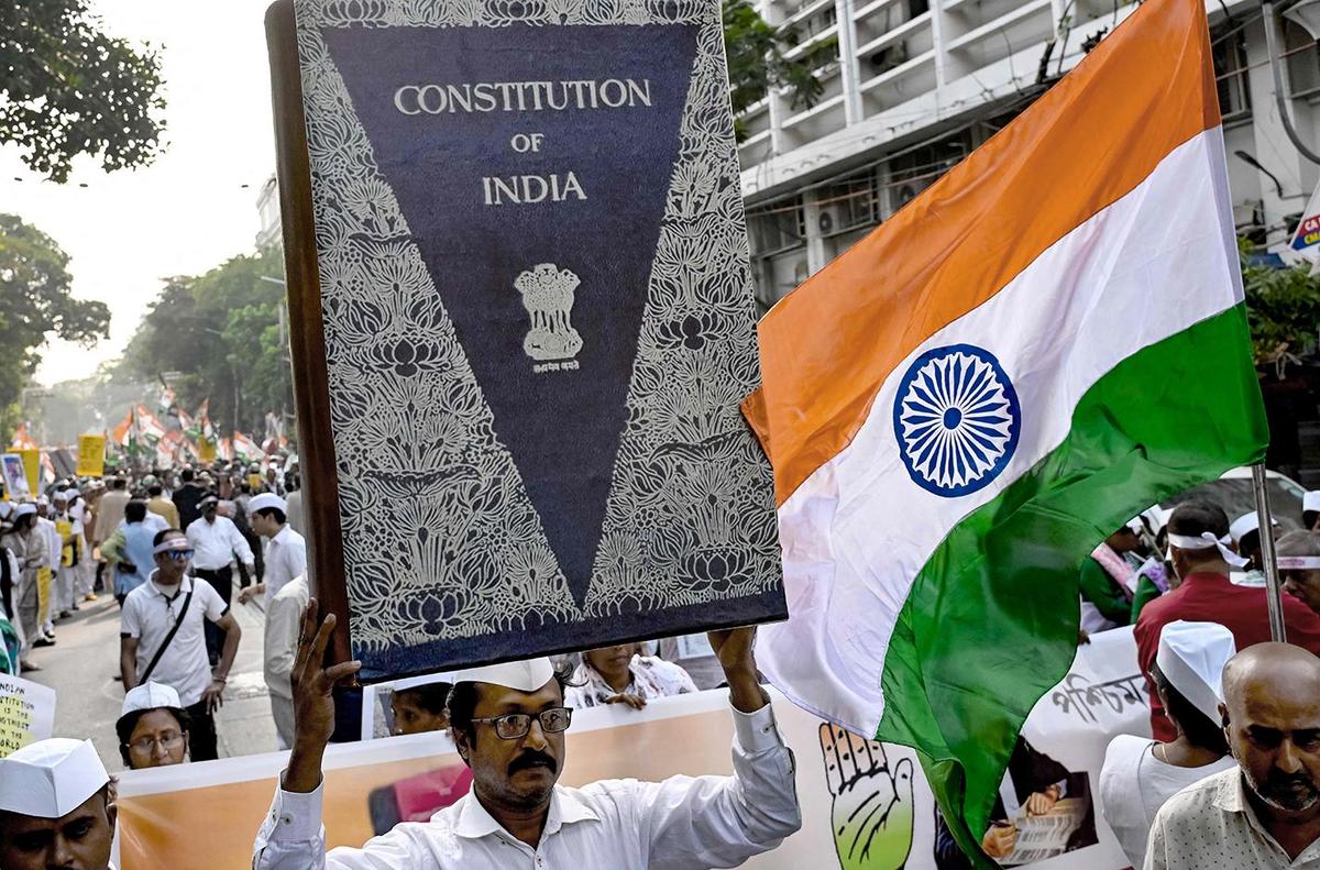 75th Constitution Day in Kolkata on November 26, 2024. File 75th Constitution Day in Kolkata on November 26, 2024. File
