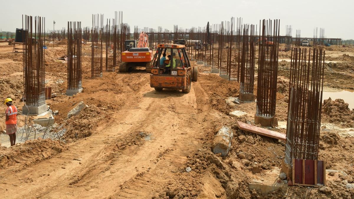 Construction of integrated bus terminus at Panjappur gathers pace