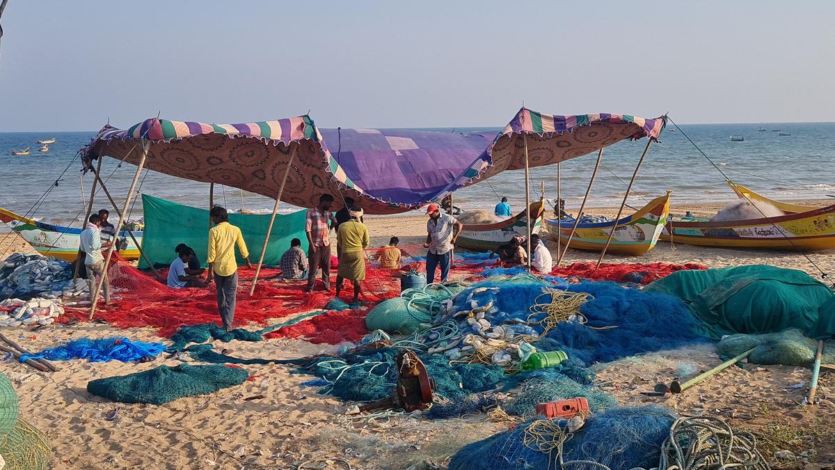 Animal Warriors Conservation Society working with fishermen to retrieve ghost nets in Kothapatnam.