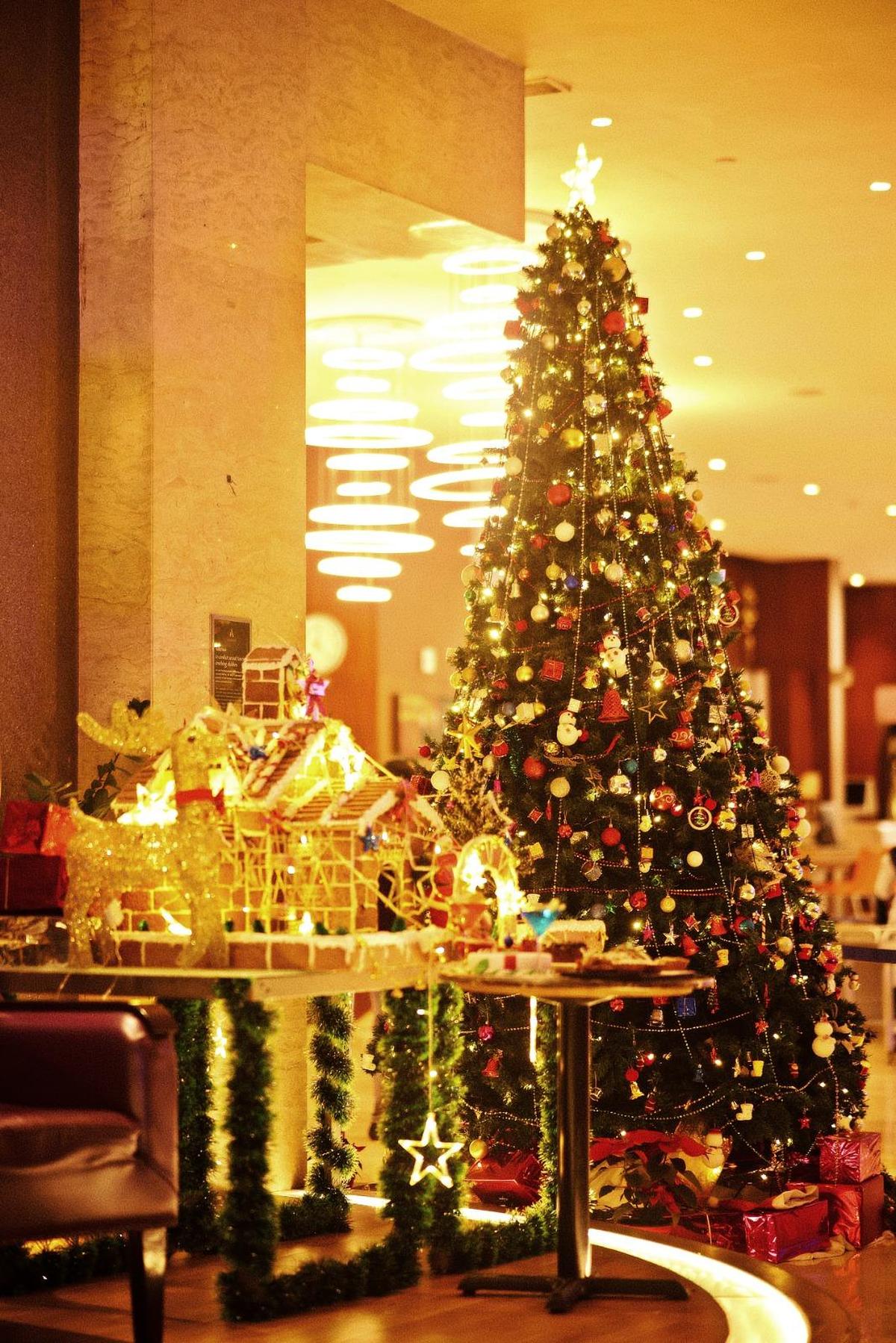 Christmas decor at Novotel Visakhapatnam.