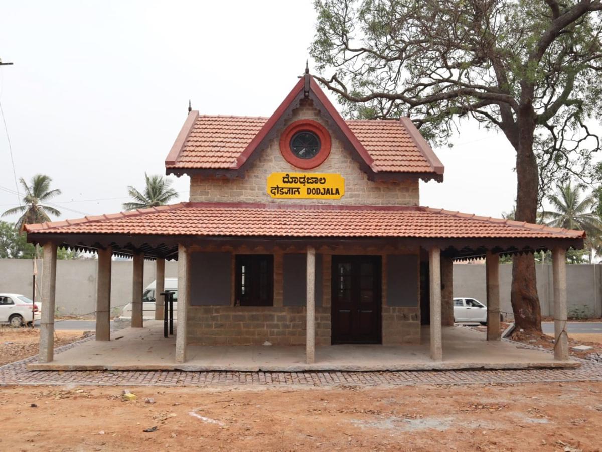 The heritage building at Doddajala station that has been restored. 