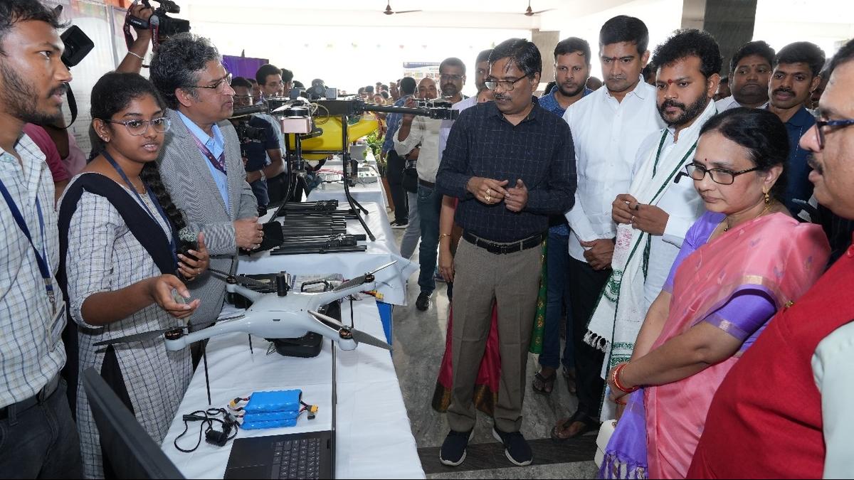 Union Civil Aviation Minister opens drone manufacturing unit at CUTM in Vizianagaram