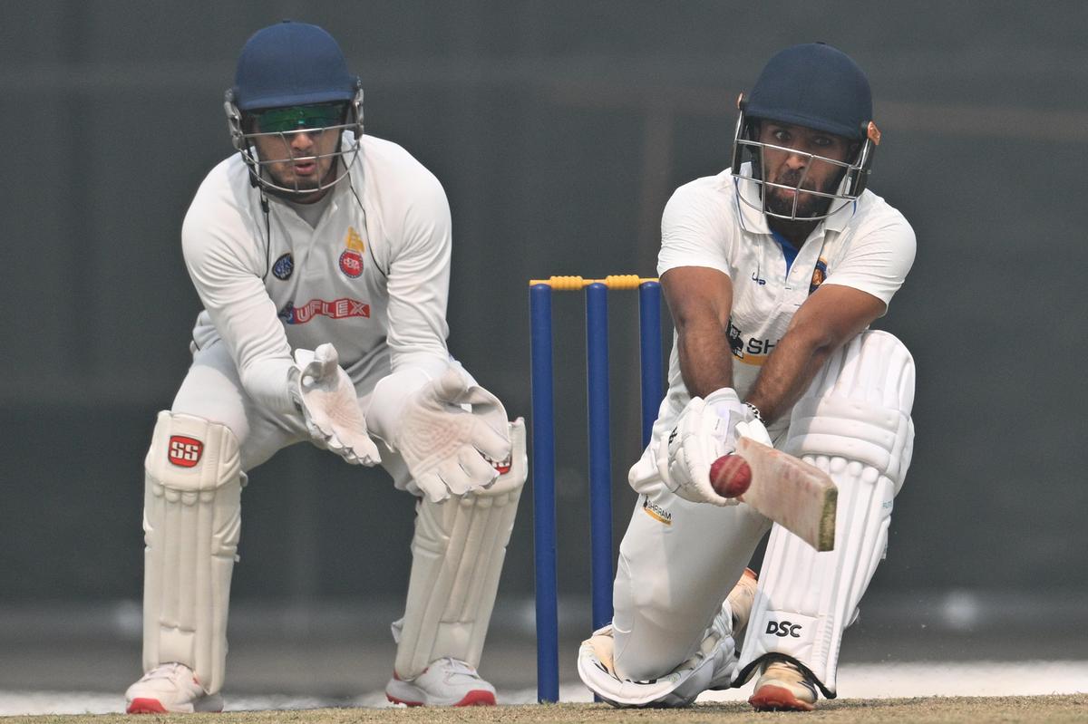 Pondicherry’s Rohera in action against Delhi.