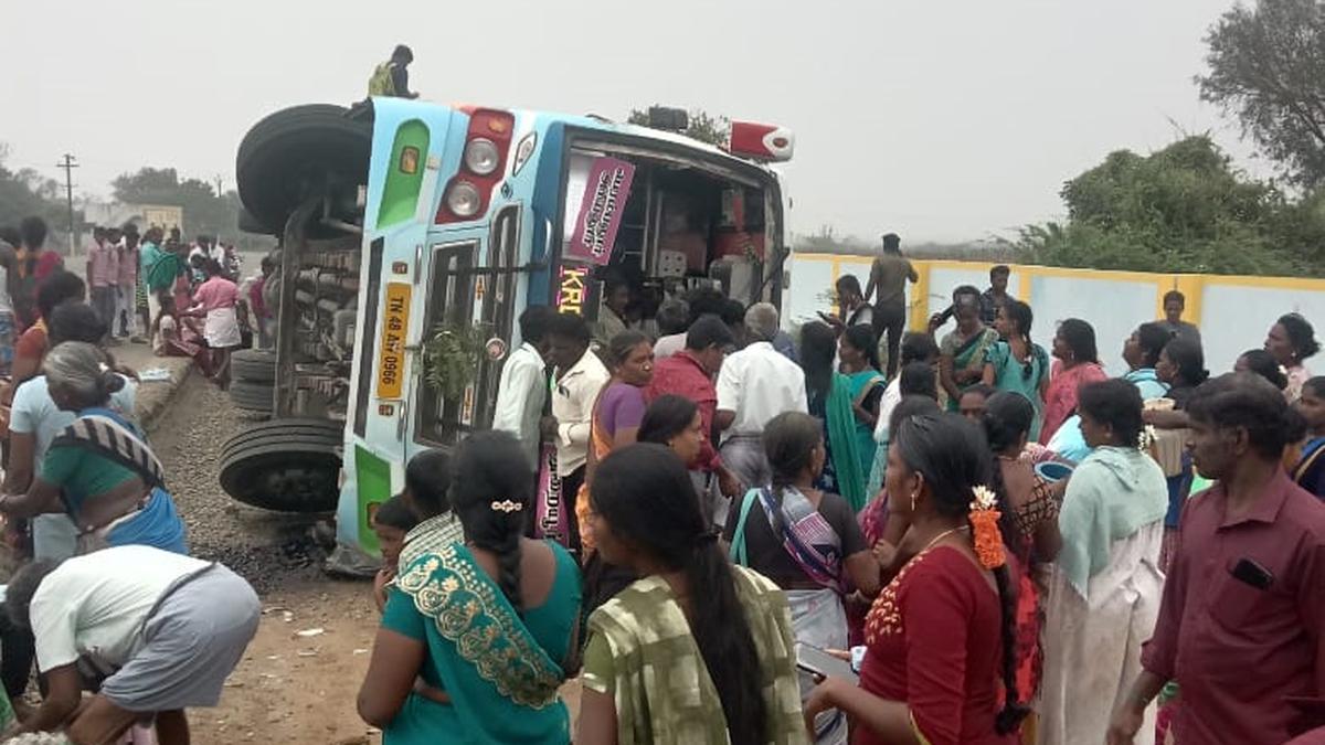 One killed and 20 others injured in Ariyalur after bus topples over