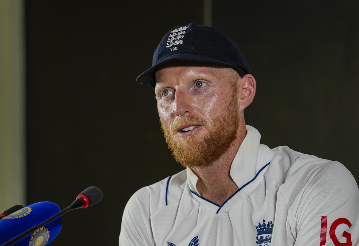 England captain Ben Stokes speaks during the post-match press conference in Ranchi on February 26, 2024.