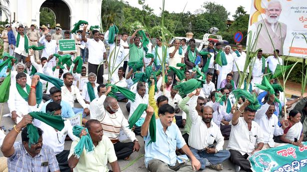 Farmers stage demonstration seeking higher SAP for sugarcane