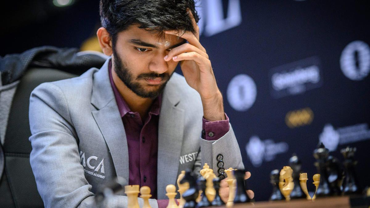 candidates chess gukesh slips to tied 2nd after draw losses for pragg gujrathi
