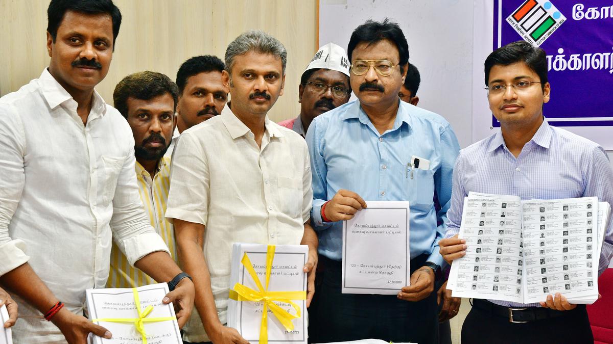 Draft electoral rolls released in Coimbatore and Tiruppur districts