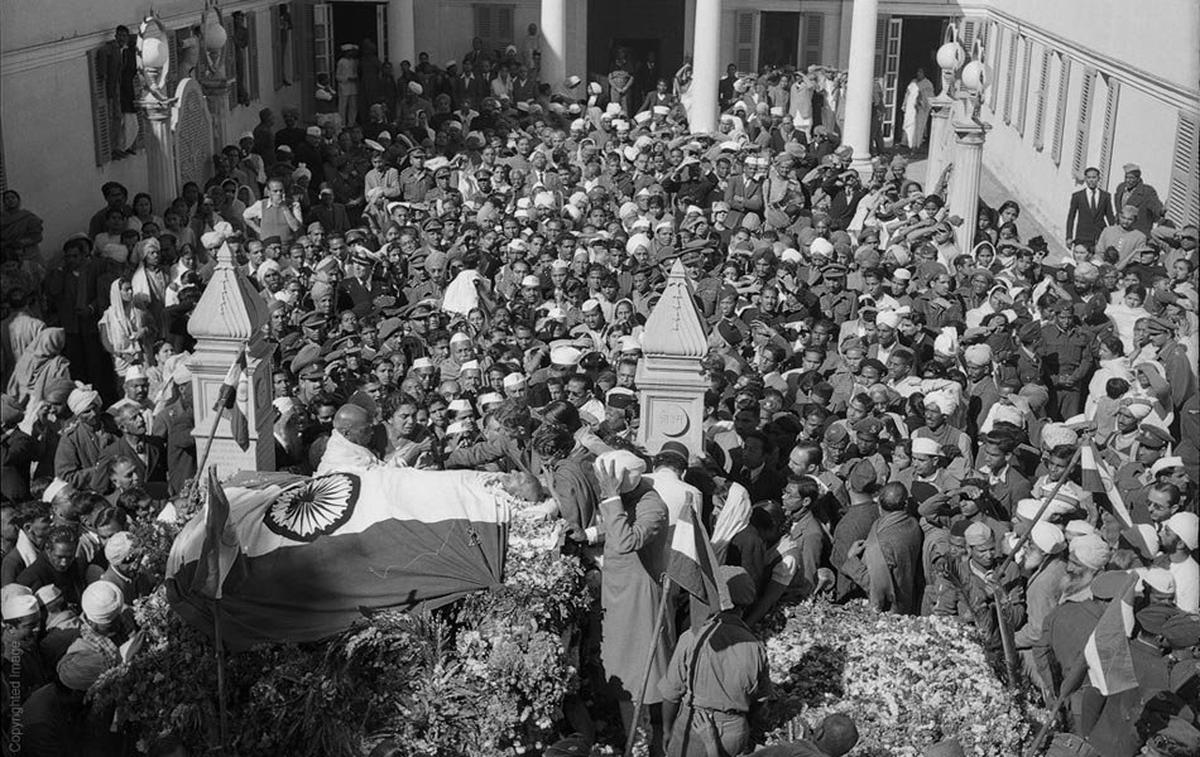 At Birla’s home in Delhi on January 31, 1948, before Gandhi’s funeral began.