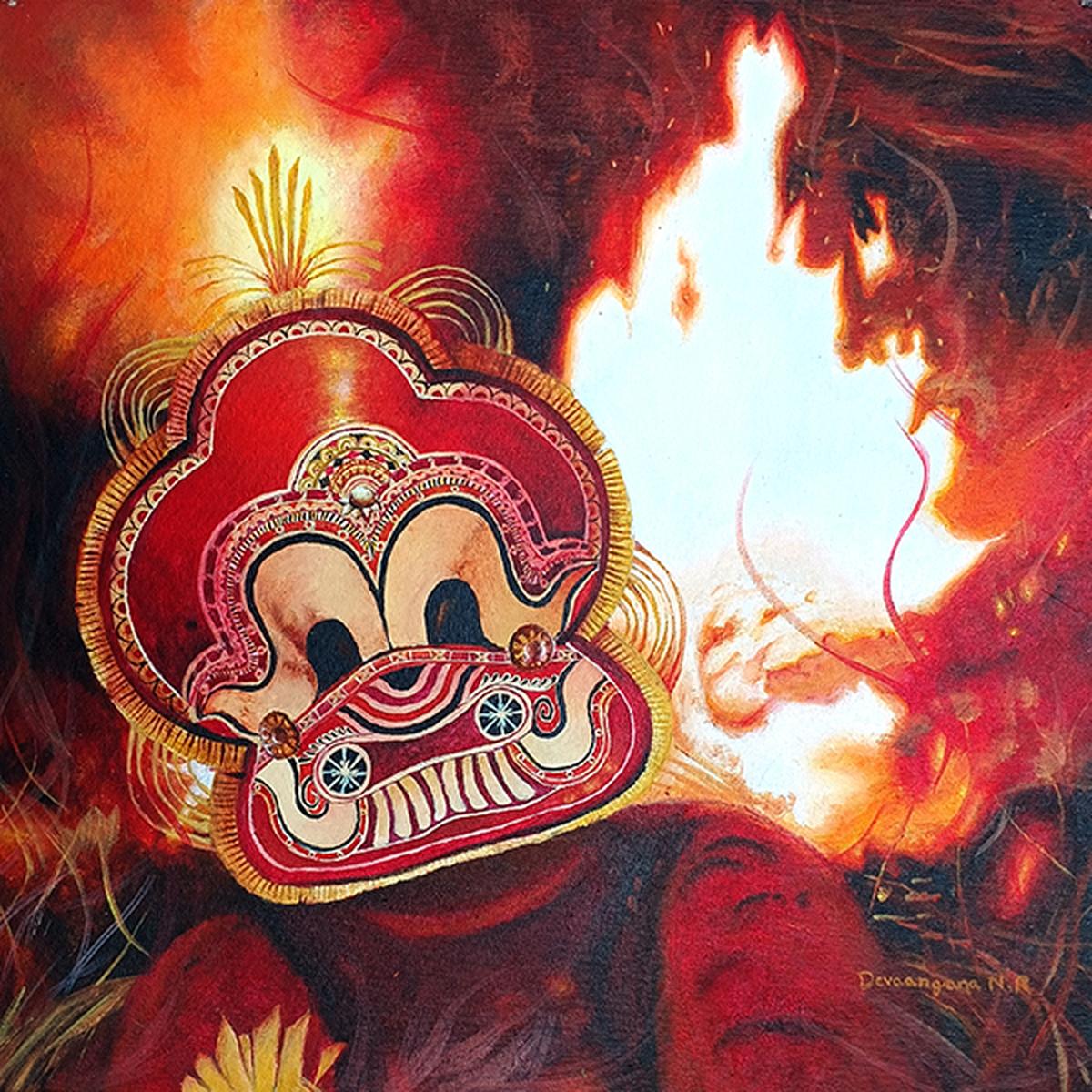 KARNATAKA MANGALURU 02-09-2025
‘Theyyam’, an artwork by Devangana N. R., to be exhibited at ‘Nammuru’ art exhibition, which will begin at Trivarna Art Gallery in Manipal on September 5. KARNATAKA MANGALURU 02-09-2025
‘Theyyam’, an artwork by Devangana N. R., to be exhibited at ‘Nammuru’ art exhibition, which will begin at Trivarna Art Gallery in Manipal on September 5.
