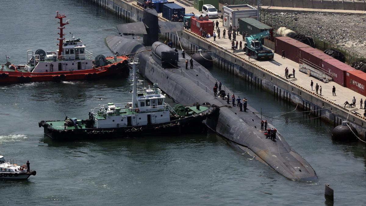 U.S. guided-missile submarine arrives in South Korea amid North Korea's missile tests - The Hindu