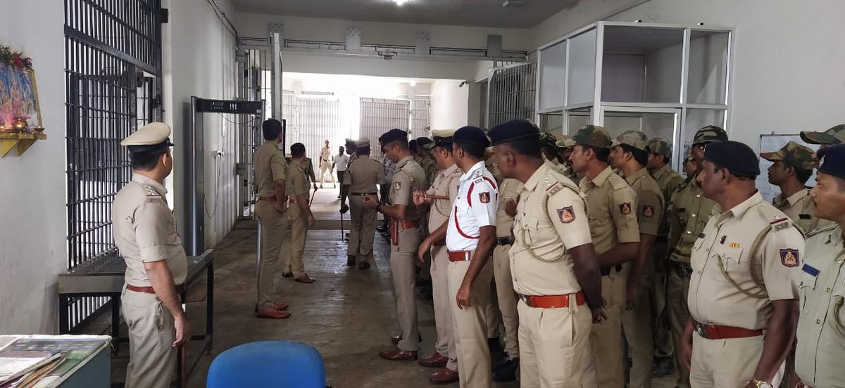Police search Shivamogga prison premises