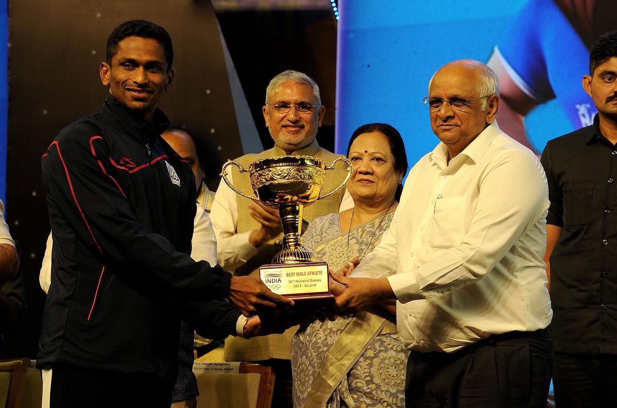 Great to win the best athlete award at the National Games, says veteran swimmer: Sajan Prakash