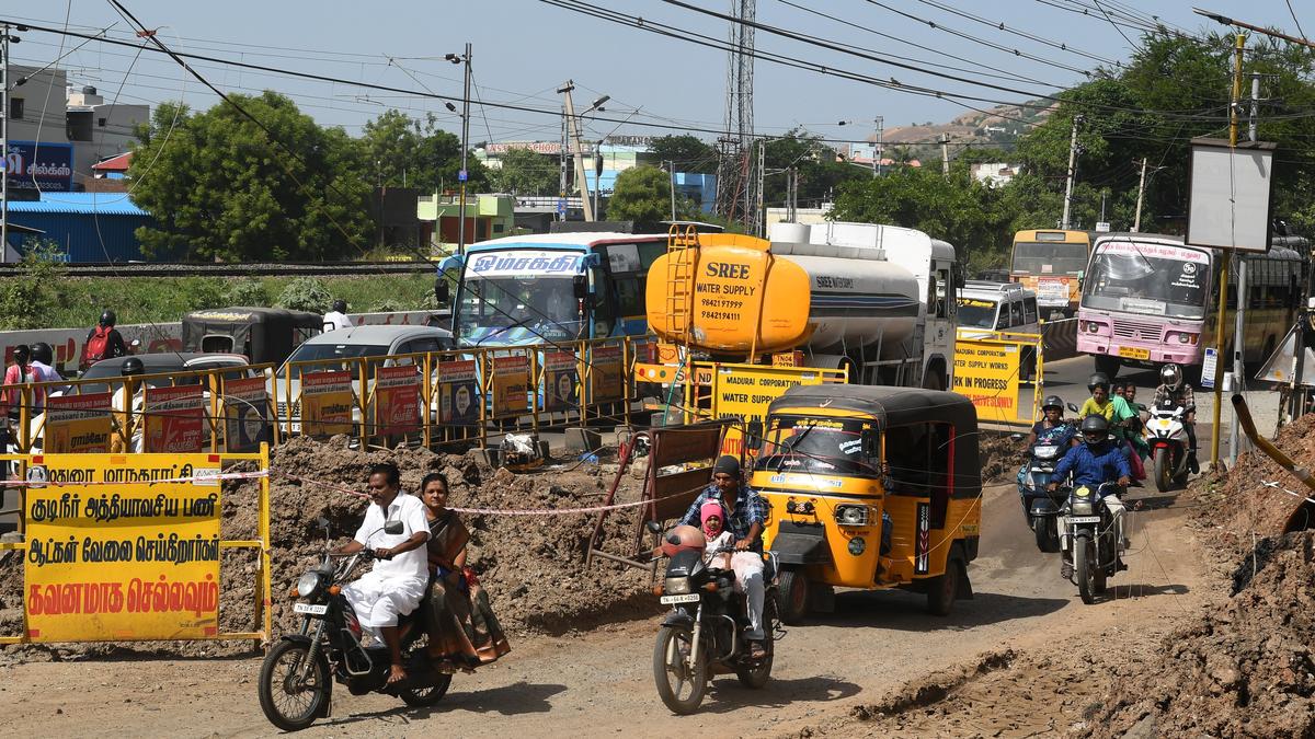 Delay in completing UGD work chokes traffic on GST Road