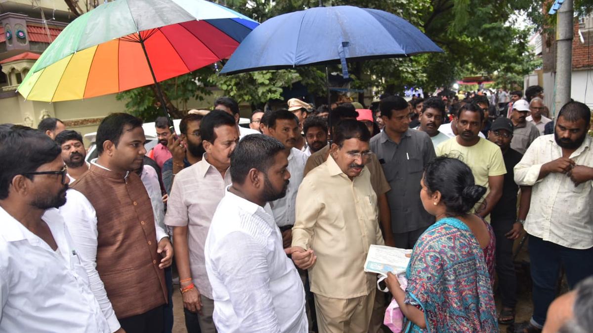 95% NTR Bharosa pensions distributed in Nellore despite continuous rain